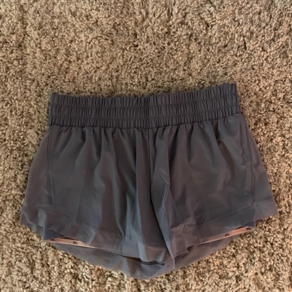 Gray Athletic Shorts with Elastic Waistband